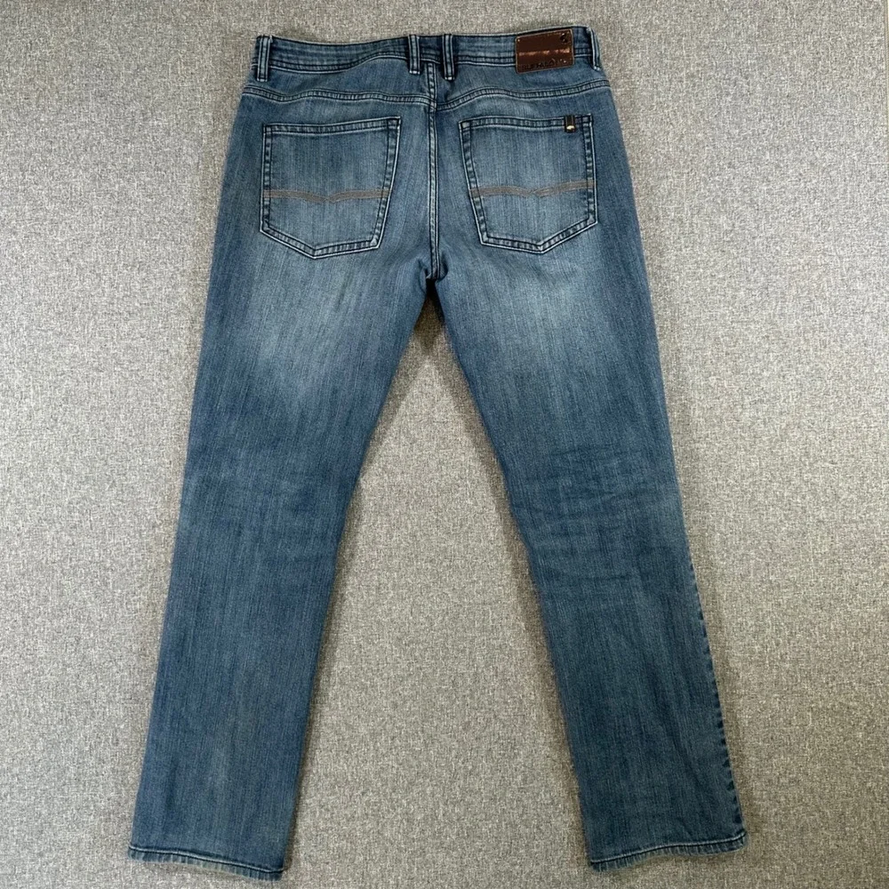 Buffalo David Bitton Jack-X Slim Straight Stretch Blue Jeans Mens 32x32 Denim - Picture 2 of 10